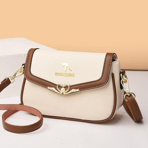 真软皮中年妈妈斜挎包百搭单肩包