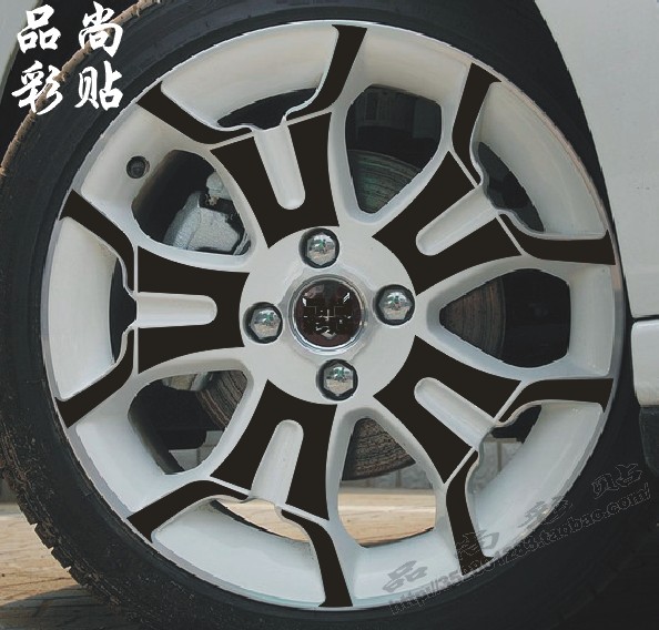 进口碳纤维改装轮毂贴