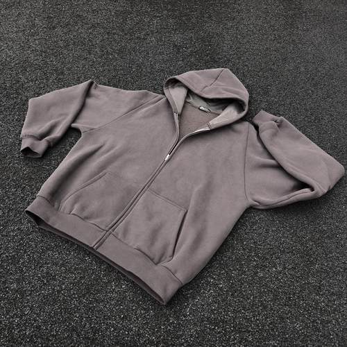 玄武岩灰 380g 拉链帽衫 软糯加绒 短廓舒适 样板 SAMPLE PLATE