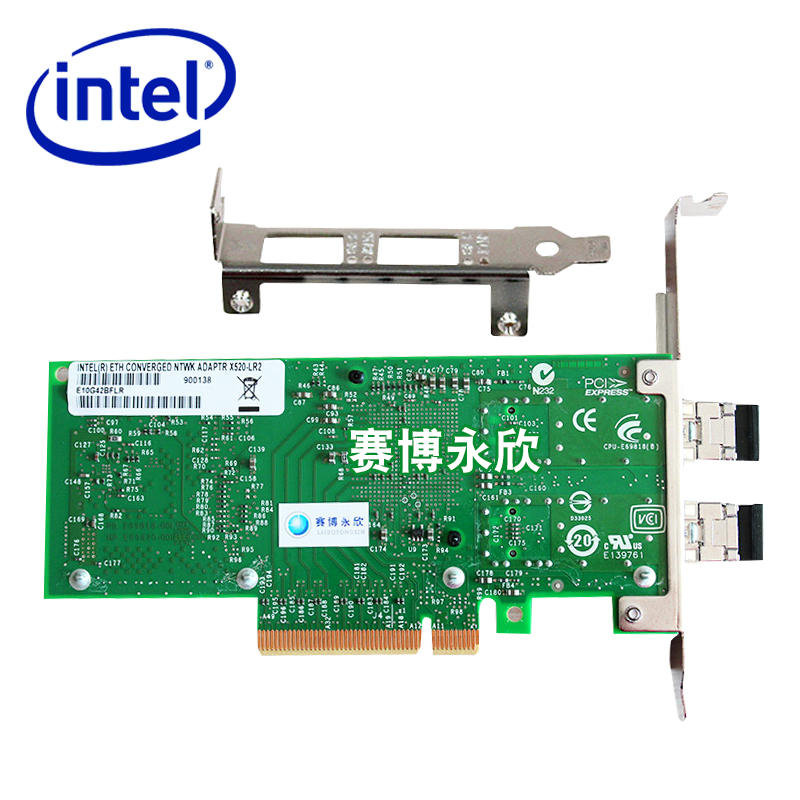 Intel英特尔万兆网卡X520LR2 双口单模Intel82599 10G双口光纤E10G42BFLR 网络设备/网络相关 网卡 原图主图