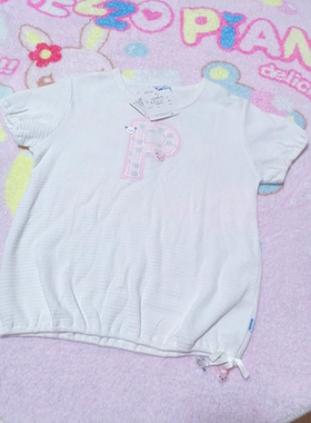 pomponette 纯棉日系潮牌120码T恤夏季可爱卡通贵牌女童纯棉T恤现