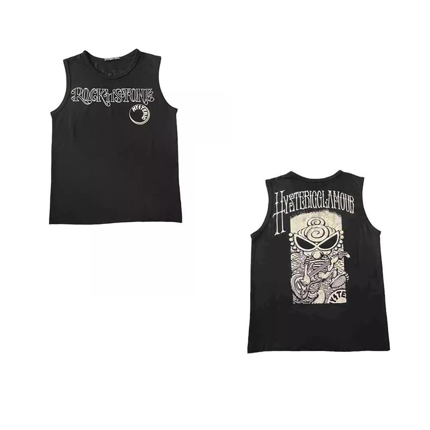 2025新款  黑超潮牌  奶嘴项链娃娃印花烫金无袖背心  奶嘴童背心