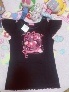 正品 mezzopiano 160码黑色钢琴稀有大码款T恤小飞袖正品全新带牌