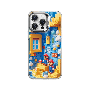 乐高积木磁吸magsafe充电苹果15promax手机壳马里奥iphone15plus超级玛丽13新款12por高级感大孔11适用男女款