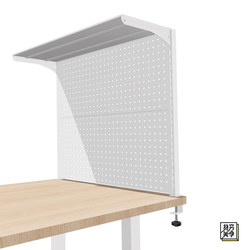 桌面洞洞板置物架多功能铁艺架子学习办公书桌夹式收纳免打孔书架