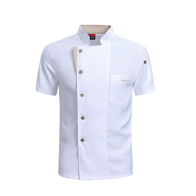 厨师工作服短袖男夏季餐饮饭店厨衣食堂烘焙面点厨师服长袖透气女