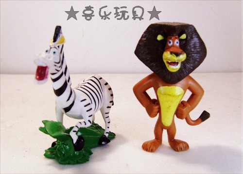 迪士尼动画马达加斯加狮子斑马儿童玩具模型摆件蛋糕装饰瑕疵清货图片