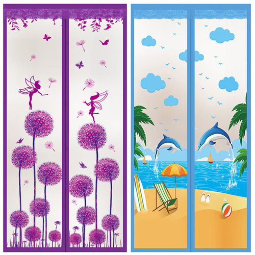 冬季保暖半透明空调门帘魔术贴