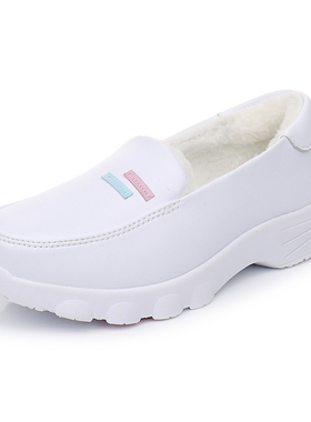 雷阵雨秋冬新款护士棉鞋女鞋加绒女式冬季工作超轻f防滑保暖