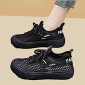 新款 网眼运动鞋 女镂空透气网面软底轻便学生鞋 2025夏季 老北京布鞋