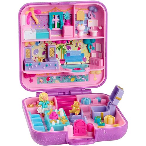 正版迷你波莉的口袋Polly pocket30周年宝盒派对过家家女孩玩具