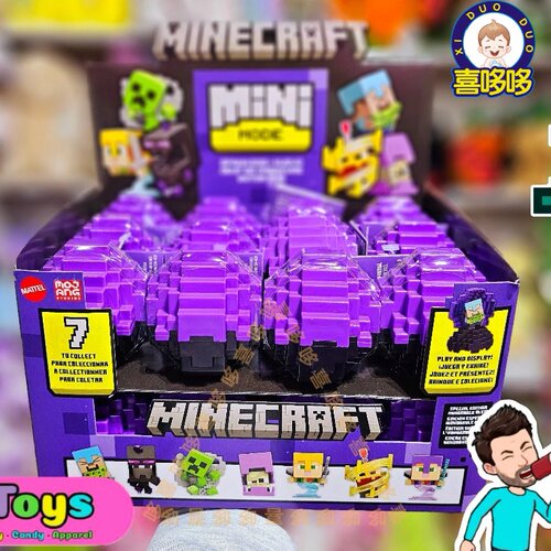 正版Minecraft美泰我的世界迷你角色怪蛋四波手办人偶人仔周边