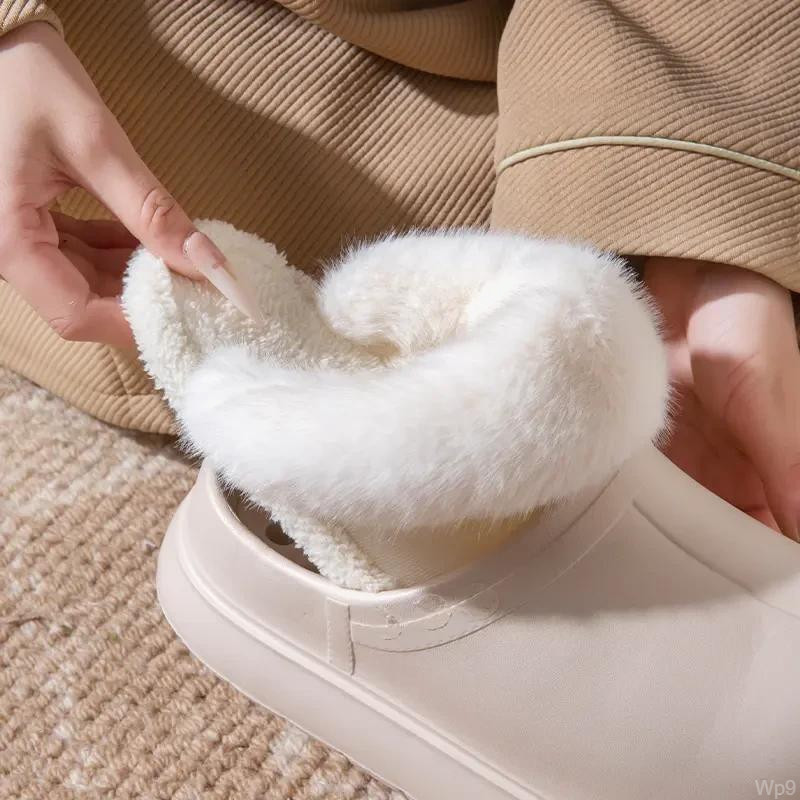 2025冬季爆款厚底增高棉拖鞋女士外穿棉鞋可拆卸机洗加绒包头拖女