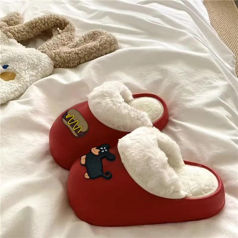 棉拖鞋女秋冬爆款外穿可爱卡通保暖防滑可拆洗加厚居家家用毛毛拖