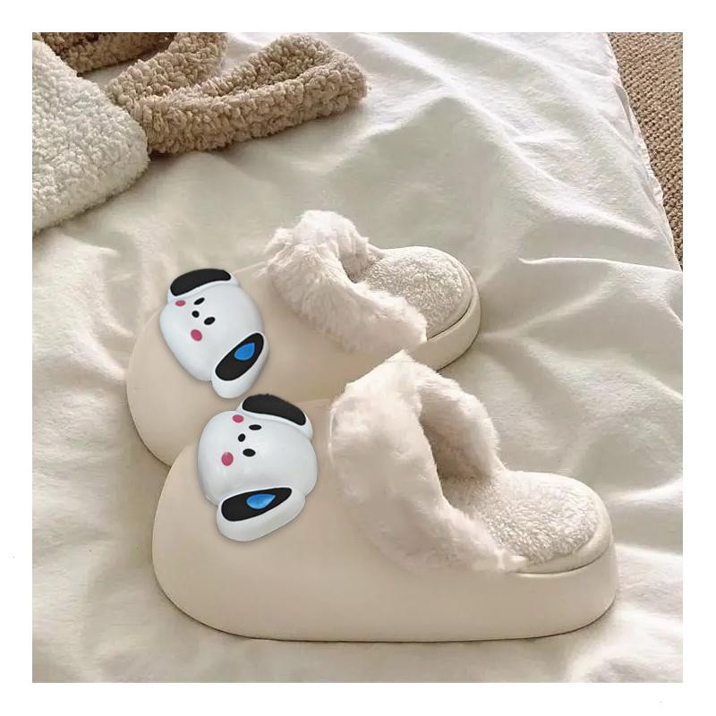 可拆卸保暖棉拖鞋女秋冬季外穿室内防滑加厚可爱卡通居家棉拖鞋女