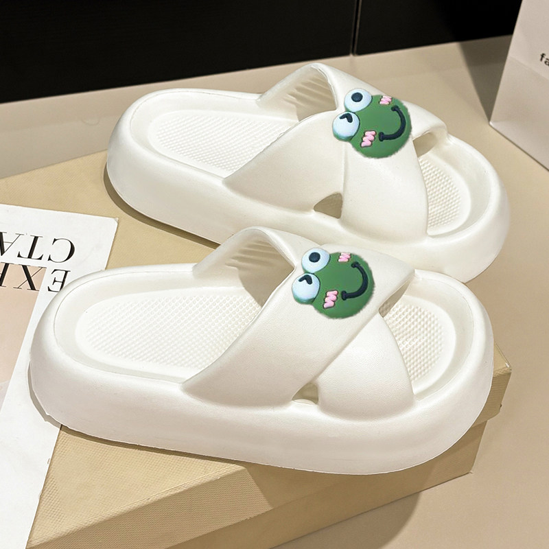 简约款踩屎感拖鞋女夏季2025居家室内防滑新款时尚平底凉鞋男外穿