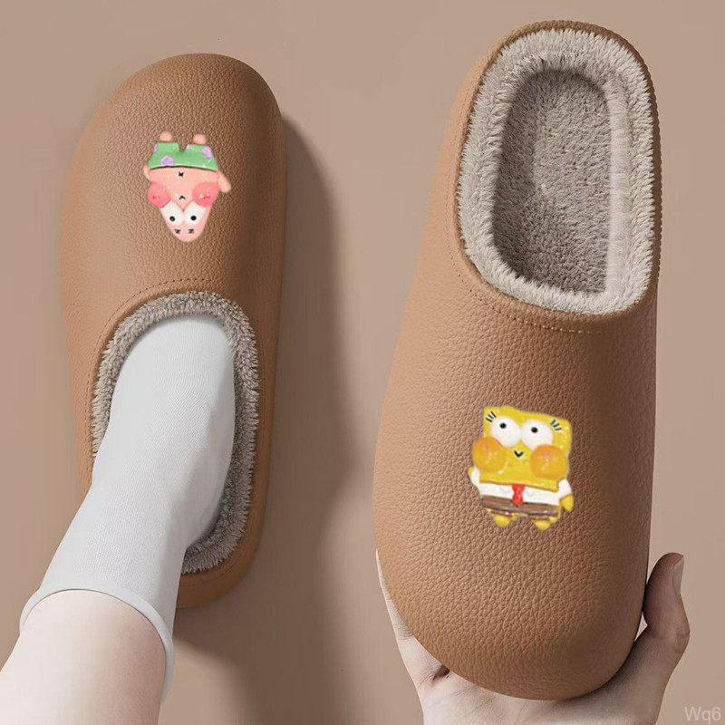 卡通棉拖鞋女冬季厚底网红时尚防滑加厚保暖室内居家外穿包头棉拖