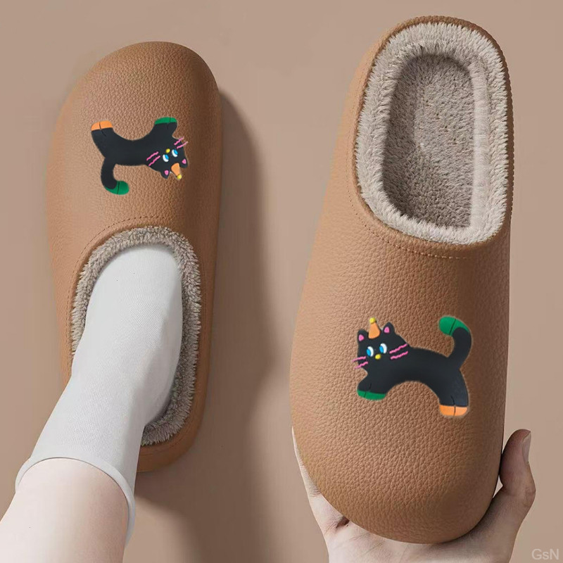 居家外穿保暖2025年新款卡通棉拖鞋女加厚软底防滑毛绒内里棉拖