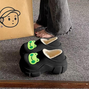 外穿保暖舒适卡通防滑增高包头家用居家棉拖女 2025新款 棉拖鞋 女款