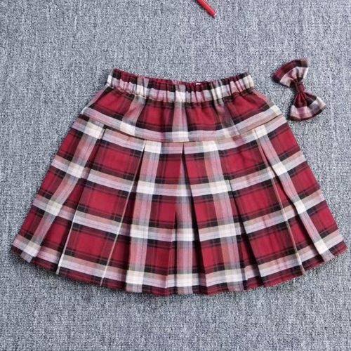 春装班服半身裙小学生学院风格子儿童百褶裙女孩短裙百搭精品10岁