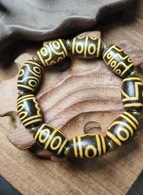 风化包浆天珠手链玉石西藏复古