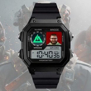 三角洲行动乌鲁鲁堵桥全家福手表防水小方块电子表游戏生日礼物