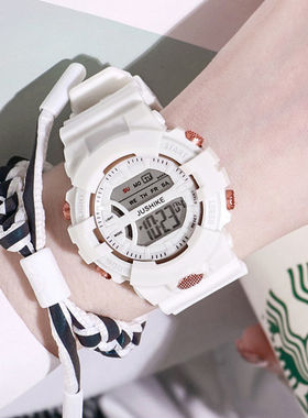 ins时尚电子手表女学生韩版情侣电子表防水夜光甜美女生显白手表