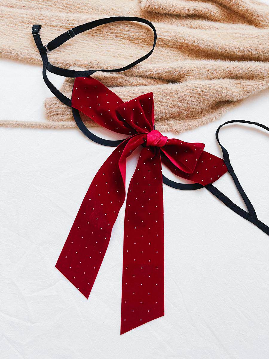 T mi 臀迷性感全裸内衣钢托聚拢绑带蝴蝶结红色私房情趣t裤套装