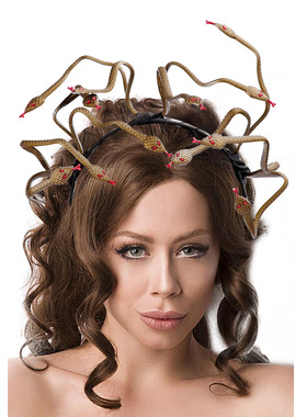 万圣节mardi gras狂欢节舞台道具头饰 美杜莎蛇Cosplay发箍