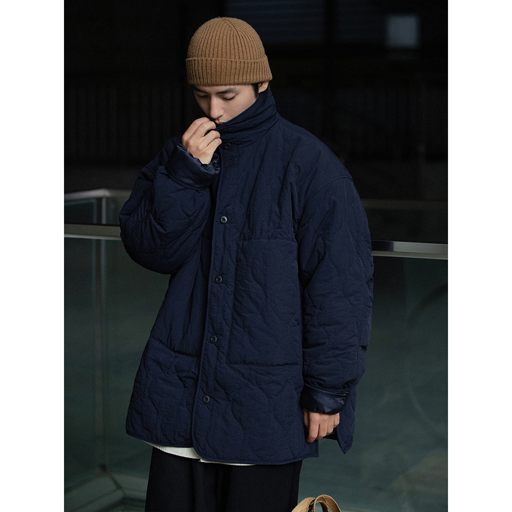 花苞翻领厚棉衣冬季绗棉