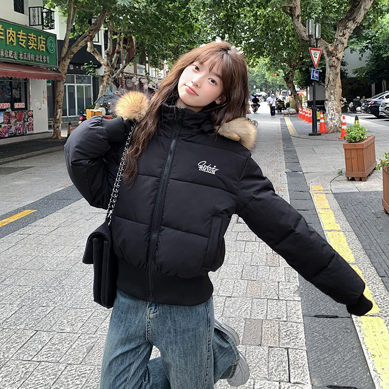 实拍辣妹羽绒棉服2025冬