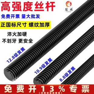 8.8级高强度牙条10.9级12.9级丝杆通丝杠全螺纹杆6M8M10M12M14M16