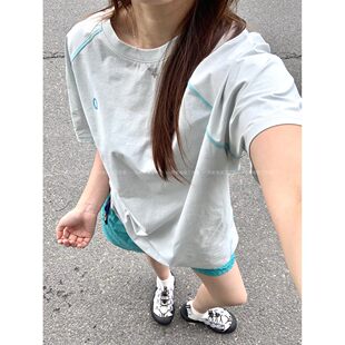 大码300斤冰丝凉感短袖t恤男女夏季运动裤户外自行车休闲时尚套装