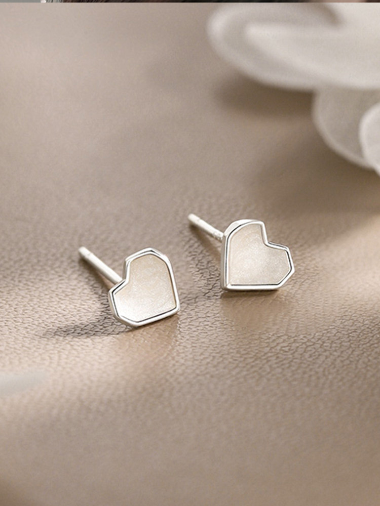 LOVE DROP GLAZE 2023 NEW TRENDY EARRINGS HIGH-END SENSE LIGHT LUXURY  STUD EARRINGS WOMENS NICHE DESIGN SIMPLE EARRINGS