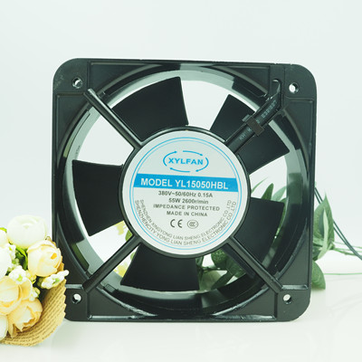 全新XYLFAN YL15050HBL15cm机柜风机220V/380v散热风扇150*150*50