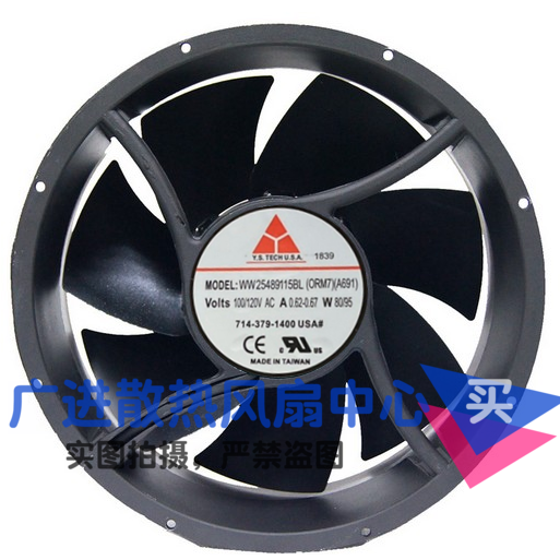WW25489115BL全新台湾三巨AC220V 25489 耐高温全圆轴流散热风机