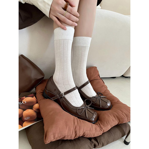 一拾方「格列佛日记」小众运动风撞色线设计蝴蝶结 朋克单鞋