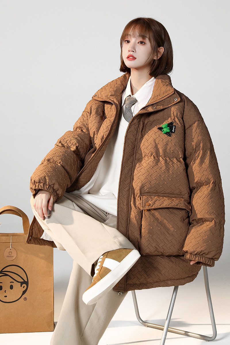 2022冬季美式肌理感编织立领棉衣潮牌工装面包服1060-P128控158,男装棉衣,星座227-6