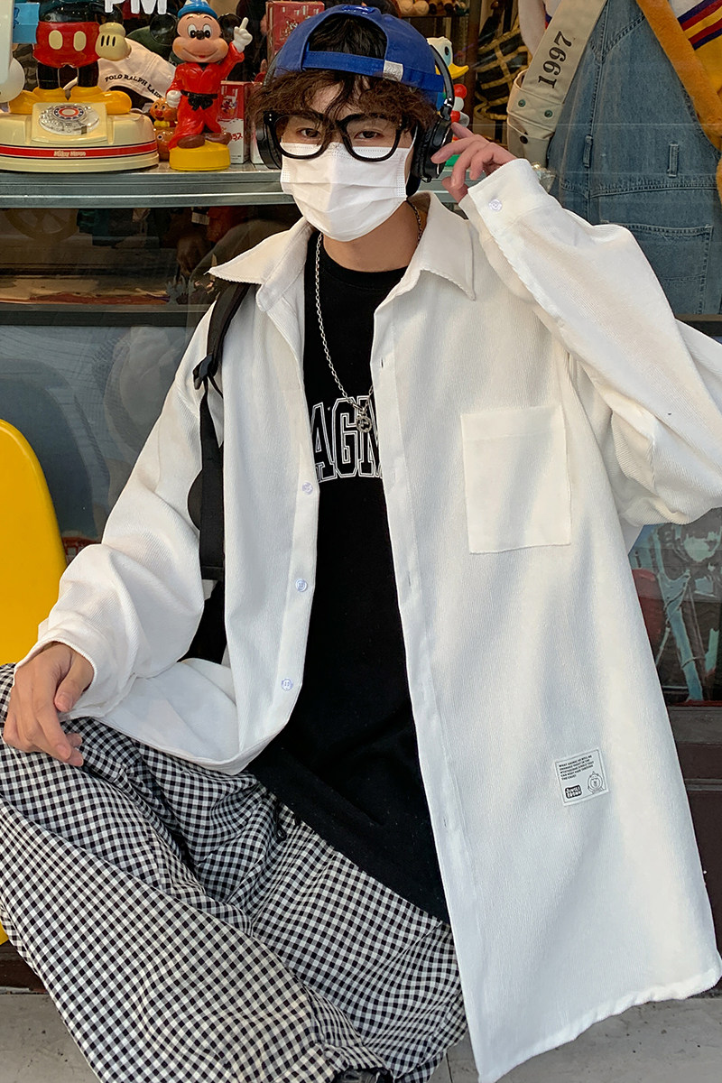 2022港风男翻领青少年流行宽松免烫长袖外穿衬衫227-6-1003-p40,男装衬衫,星座227