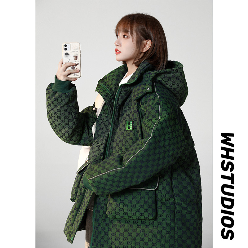 22冬季冲锋衣美式复古宽松连帽加厚棉衣工装面包服1062,男装棉衣,星座227