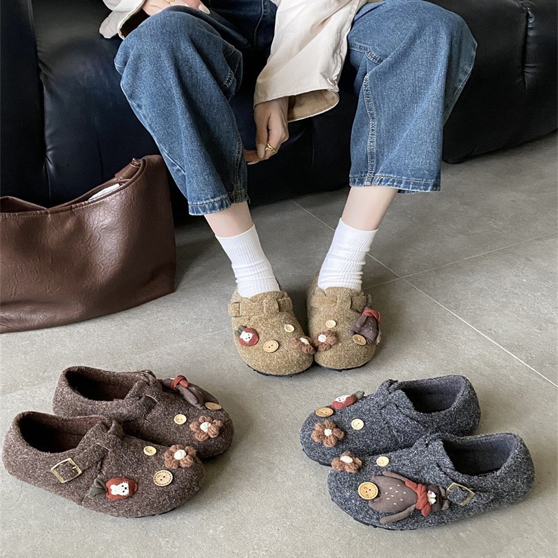 新品热卖2025秋季新款厚底百搭一脚蹬懒人休闲单鞋乐福鞋