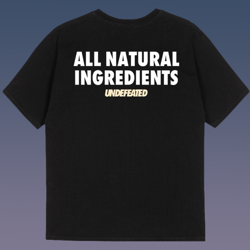 不败五道杠 HIAUTO UND 夏季圆领短袖自然字母印花 男女情侣款T恤