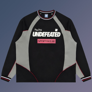 五道杠HIAUTO UND秋冬圆领套头男女情侣冰球服撞色设计卫衣外套