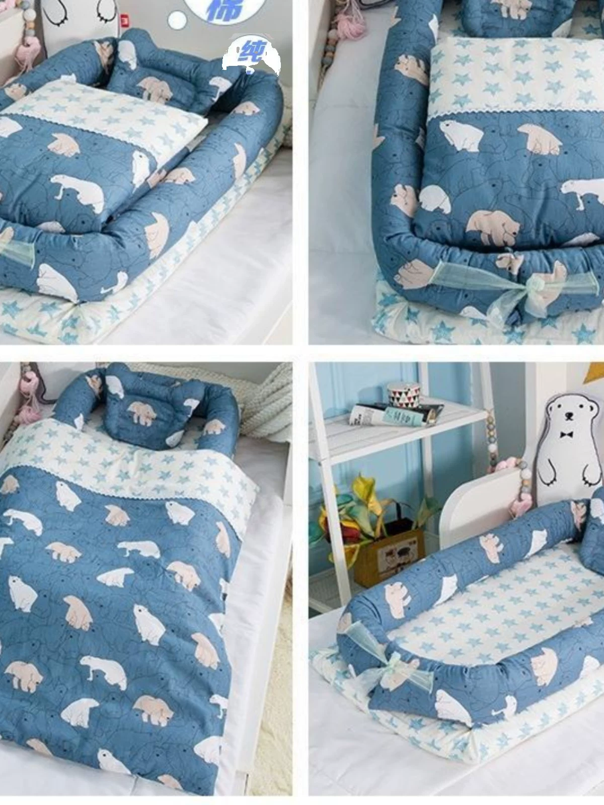 Crib, foldable handheld children's bed for new born