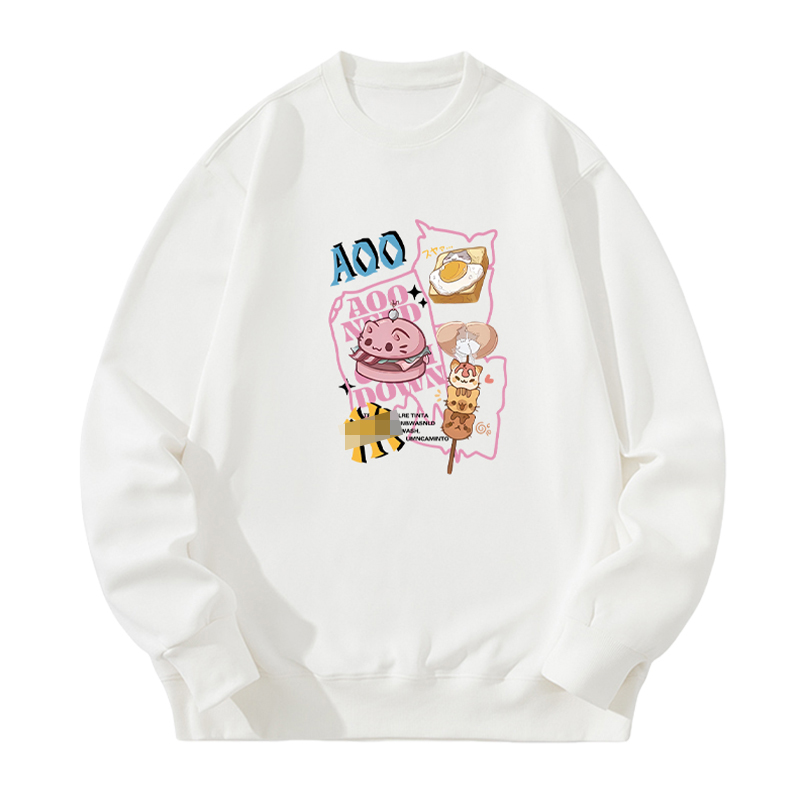 MY卫衣男女秋冬上衣简约宽松印花长袖潮流情侣装学生休闲套头上衣