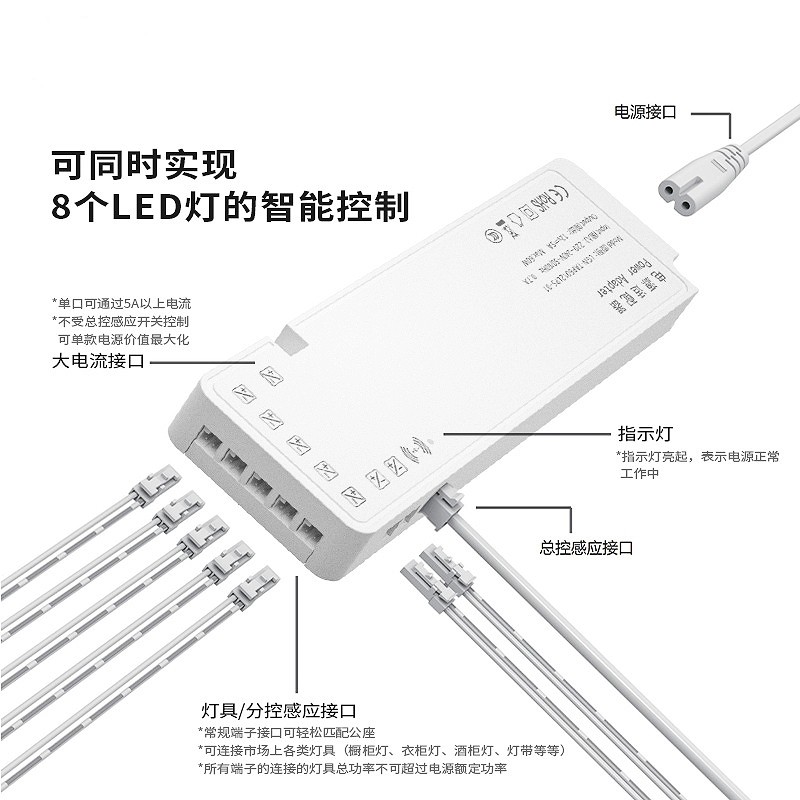 国标3C认证LED橱柜衣柜酒鞋电源控制器
