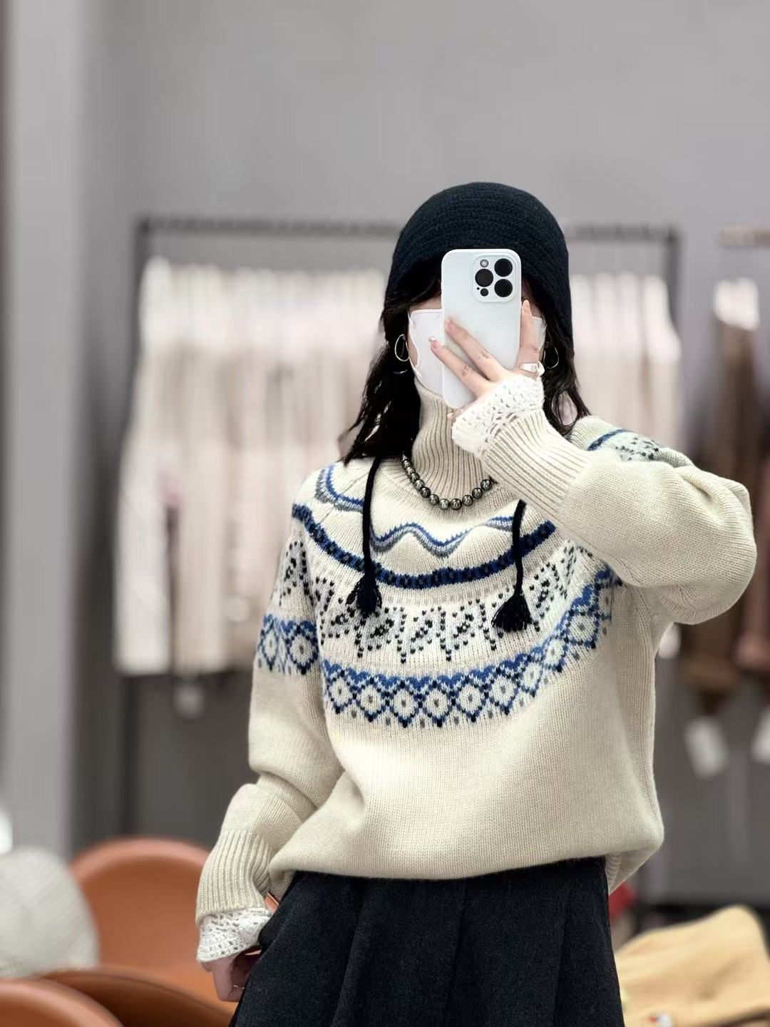 商场同款加厚重工圣诞提花费尔岛圆领百分百山羊绒毛衣针织女装,女装/女士精品,羊绒衫,淘宝优惠券,粉丝福利购,淘宝优惠卷