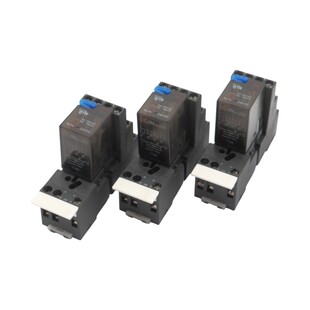 3x BTR R274 Steckrelais / Plug-in relay + PYF-14BE/3 Sockel