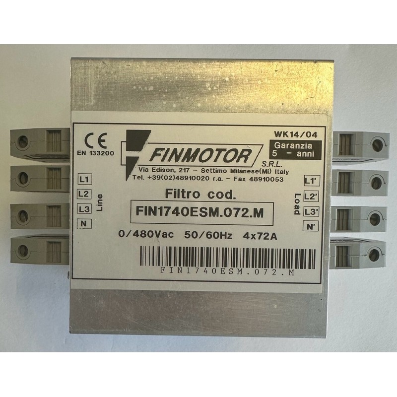 Finmotor Dreiphasen Parallelfilter / 0/480VAC / 4x72A / FIN1