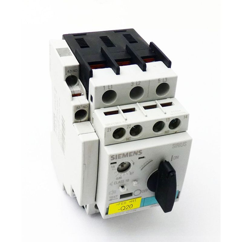 Siemens Sirius 3RV1021-0JA10 E:04 + 3RV1901-1E E:03 + 3RV190